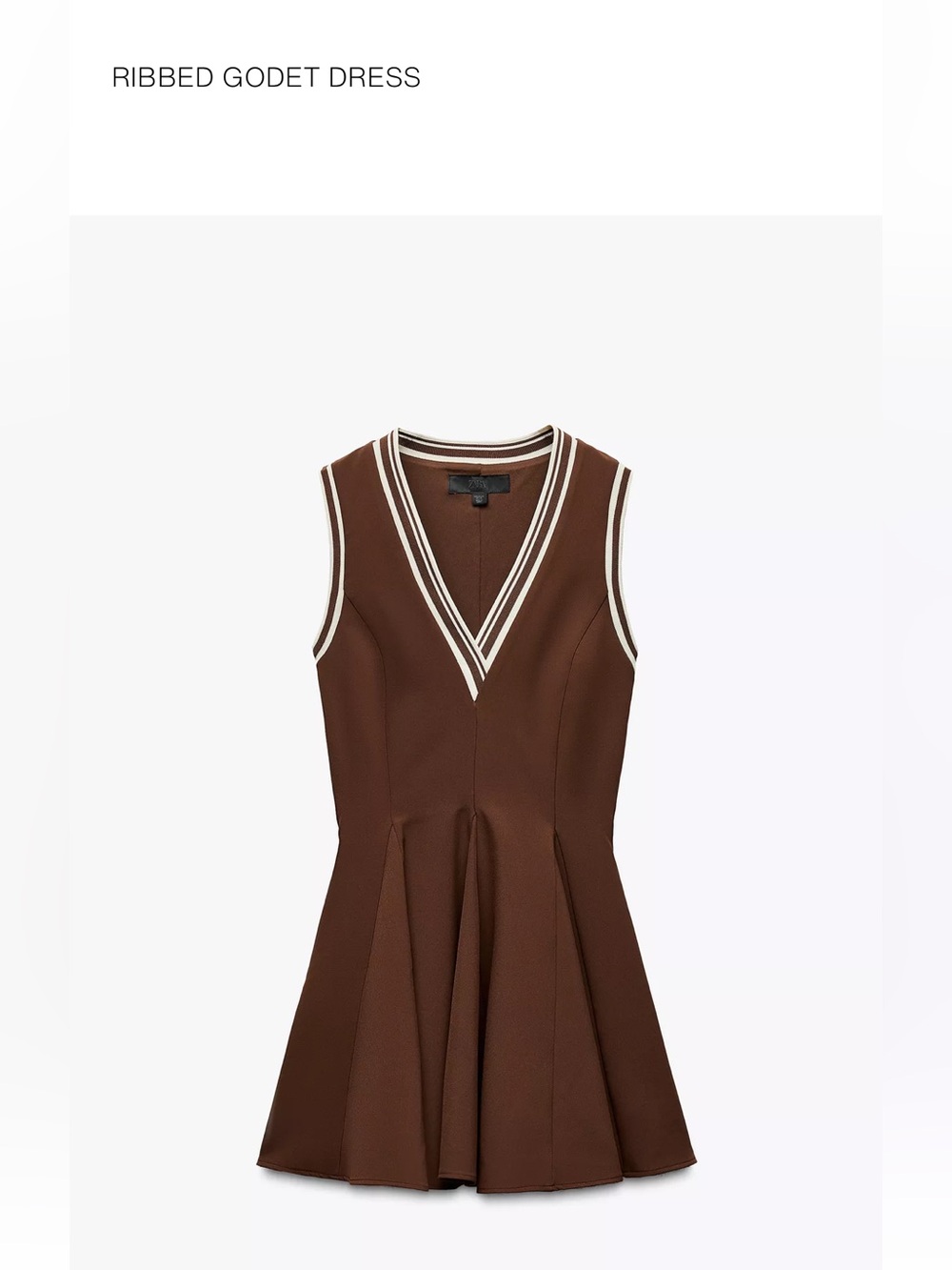 ZARA Ribbed Godet Dress - size S